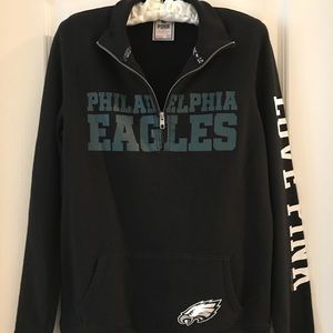 Philadelphia Eagles black 1/4 zip sweatshirt